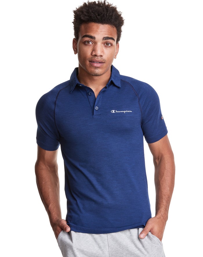 Champion Sport Polo Erkek Tişört Mavi ( CTAMJL319 )